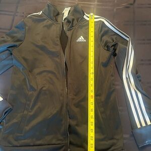 Barely worn black Adidas boys zip up jacket - size XL (18/20)